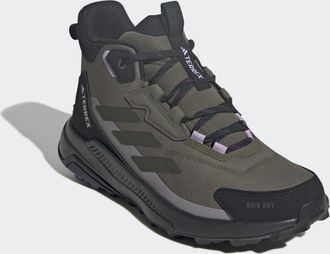 ADIDAS TERREX Wanderschuh ADIDAS TERREX TERREX ANYLANDER MID RAIN.RDY, Damen, Gr. 40,5, schwarz (olive strata, night cargo, core schwarz), Textil, Schuhe Wanderschu
