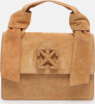 Off-white 1.4 Jitney Beige Suede Shoulder Bag