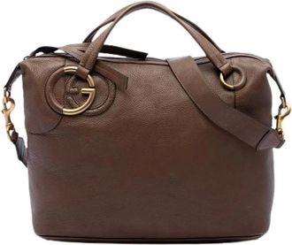 Gucci Pre-owned Twill Satchel - - Pre-owned - Donna - Marrone - ONE SIZE