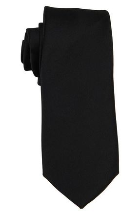 Brooklyn Brigade Mens Solid Satin X-Long Tie in Black at Nordstrom
