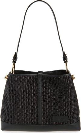 Strathberry Lana Black Raffia Hobo Bag at Nordstrom