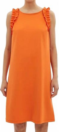 Joseph Ribkoff Sleeveless Shift Dress In Orange