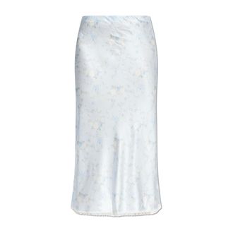 LoveShackFancy Midi Skirts, female, Blue, Size: S Kalo Skirt