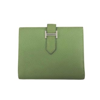 Herm&egrave;s Green Epsom Leather Wallet (Bi-Fold) (Pre-Owned)