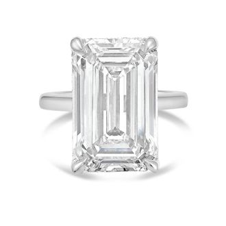 Diana M. Jewels 14kt white gold 1.00 ct lab grown emerald diamond solitaire ring