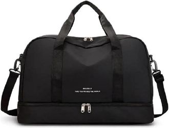 Generic Gym Bag for Women with Shoe Compartment - Small Workout Bag for Ladies, Waterproof Duffel Bag for Sports, Travel, & Yoga - Weekender Bag with Wet Pock