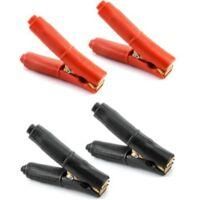 OEM Juego De 4 Pinzas De Cocodrilo De Cobre Puro, 100 A (2 Negras, 2 Rojas), Pinzas De Arranque Para Cargador De Bater&iacute;a, Arrancador De Coche/cami&oacute;n - Cre