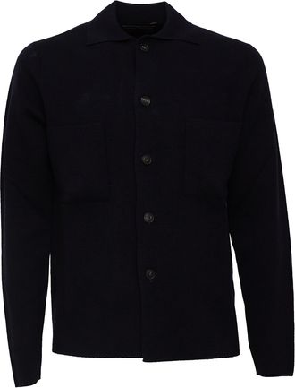 FILIPPO DE LAURENTIIS Merino Wool Shirt Collar Pocket Field Jacket