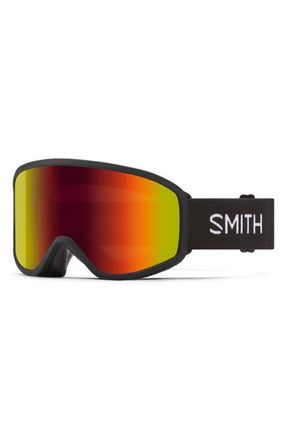 Smith Reason OTG Low Bridge Snow Goggles in Black /Red Sol-X Mirror at Nordstrom