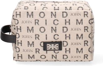 John Richmond Monogram Pochette - Dames - Tassen - Beige - Maat: ONE Size Katoen
