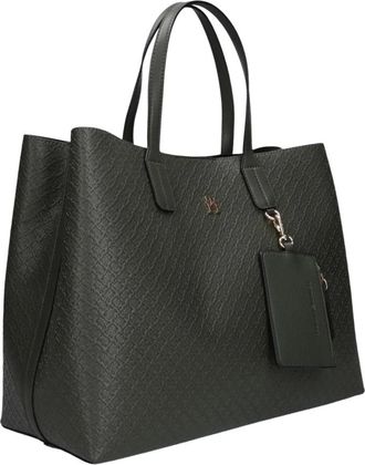 Tommy Hilfiger Icon Satchel Mono - Dames - Tassen - Groen - Maat: ONE Size