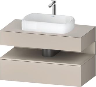 Duravit Duravit - Qatego Consola Mueble Bajo Lavabo, 1 Extra&iacute;ble, 1 Caj&oacute;n