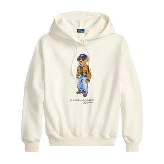Ralph Lauren Hoodies & sweatvesten, Dames, Wit, M, Katoen, Polo Bear Hoodie