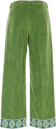 Valentino Garavani Laurel Exterior: Cotton Linen Pantaloni Trousers