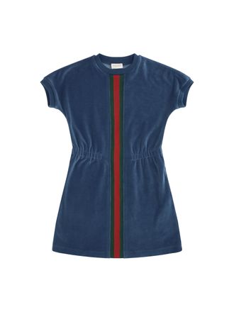 Gucci Chenille Web Stripe Dress - Blue