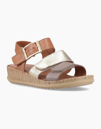 Hush Puppies Womens Hush Puppies Eliana Sandal Leather Womens Gold Sandals - Size: 3