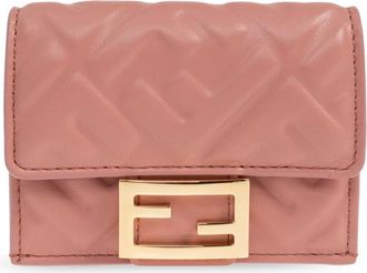 Fendi Wallets & Cardholders, female, Pink, Size: ONE SIZE Baguette Micro Trifold