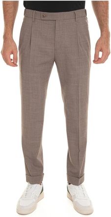Berwich Retroelax Chino Broek - Heren - Chinos - Bruin - 3XL - Wol - Broeken