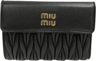 Miu Miu Pre-owned Wallets, female, Black, Size: ONE SIZE Pre-owned Leather Wallet