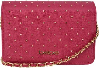 Bebe Sagan Studded Crossbody Bag in Dark Pink at Nordstrom Rack