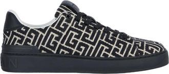 Balmain B-Court sneakers - Heren - Sneakers - Zwart - 42 EU - Katoen - Schoenen
