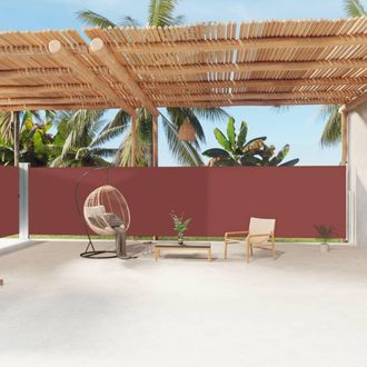 Berkfield Home Retractable Side Awning Brown 180x1200 cm