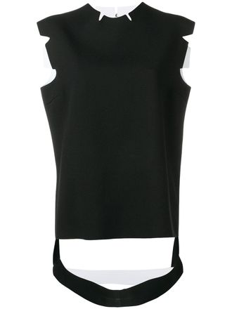 Maison Margiela structured tank top - women - Acetate/Viscose - 38 - Black