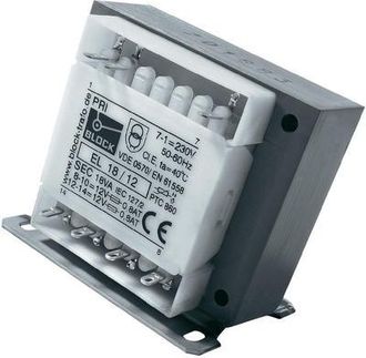 BLOCK El 13 6 Transformador De Seguridad 13 Va 2 X 6 V Ca