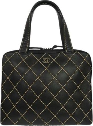 Chanel Pre-owned Surpique zip around satchel - - Pre-owned - Donna - Nero - ONE SIZE
