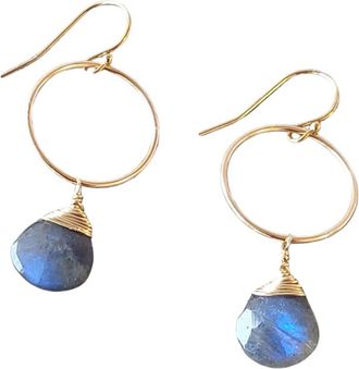 A Blonde and Her Bag Yuliya Earring in Labradorite
