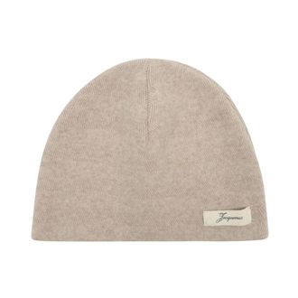 Jacquemus Chevron Beanie - female - Jacquemus - Accessories - Beige - ONE SIZE - Accessories