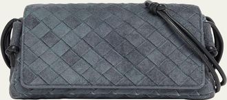 Bottega Veneta Notturno Suede Crossbody Pouch Bag