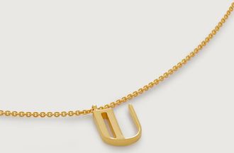 Monica Vinader Gold Initial U Chain Necklace