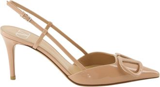 Valentino Garavani VLogo Signature Slingback Pump - Dames - Schoenen - Roze - Maat: 38 1/2 EU Leer