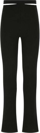 Andreadamo Black Stretch Viscose Blend Pant