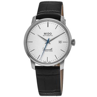 Mido Baroncelli Heritage Gent White Dial Leather Strap Mens Watch M027.407.16.010.00