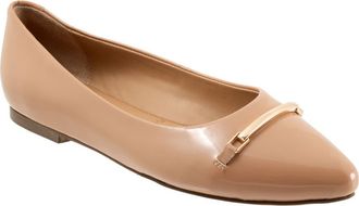 Trotters Everly Bit Flat in Beige Patent at Nordstrom, Size 10.5