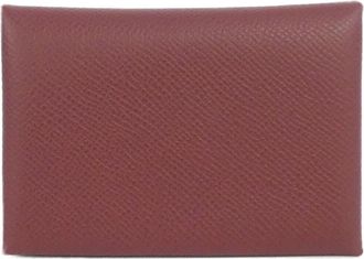 Herm&egrave;s Rouge H Epsom Leather Coin Purse/Coin Case (Pre-Owned)