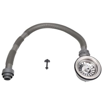 OEM Conjunto De Desag&uuml;e Para Fregadero De Cocina De Acero Inoxidable 304 Pulido Espejo Con Manguera De Tap&oacute;n De 820 Mm Para Fregadero Con Abertura De 90-1
