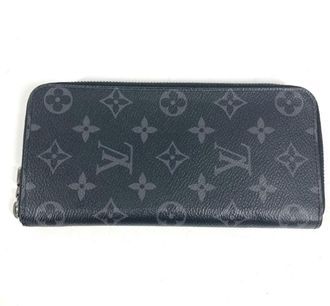 Louis Vuitton Black Monogram Eclipse Canvas Long Wallet (Bi-Fold) (Pre-Owned)