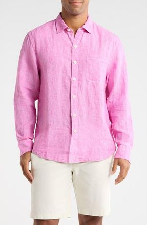 Tommy Bahama Paradise Breezer Linen Shirt in Pink Umbrella at Nordstrom, Size Xx-Large