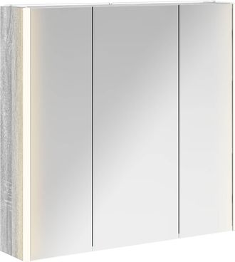 vidaXL Armario Con Espejo De Ba&ntilde;o Gris Sonoma 73.5 X 15.5 X 70 Cm Vidaxl