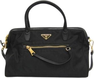 Prada Pre-owned Handbags, female, Black, Size: ONE SIZE Pre-owned Tessuto Bl0627 Handbag