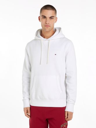 Tommy Hilfiger Hoodie TOMMY HILFIGER ESSENTIAL FLEECE HOODY, Herren, Gr. S, weiss (wei&szlig;), Sweatware, Obermaterial: 60% Baumwolle, 40% Polyester, Sweatshirts Hoodie