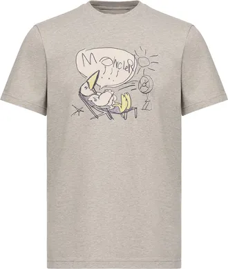 Moncler Moncler Monduck Cotton T-shirt, Men, Grey, Size: Xl