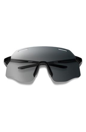 Smith Vert 139mm ChromaPop Polarized Shield Sunglasses in Black/clear To Gray at Nordstrom
