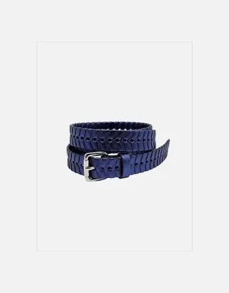 Nooki Design Womens Bradley Woven Belt-Blue - Size: SM