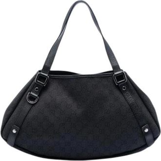 Gucci Pre-owned Handbags, female, Black, Size: ONE SIZE Pre-owned Denim Tote