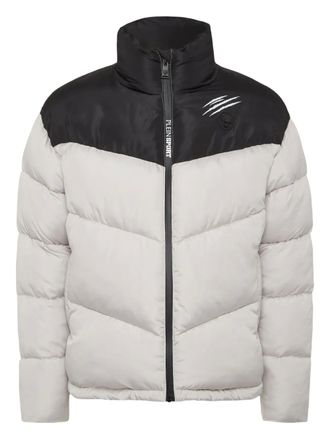 Plein Sport colour-block puffer jacket - men - Polyester/Polyester - XXXXL - Neutrals