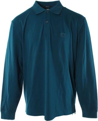 C.P. Company Stretch Piqu&eacute; Polo - Heren - Polos - Blauw - 2XL - Katoen - Tops